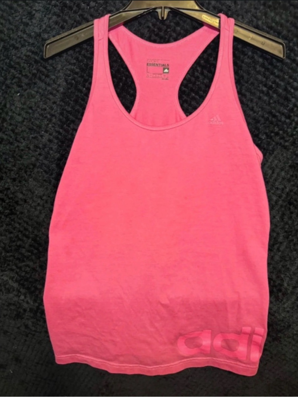 adidas sport essentials pink athletic tank top women’s large